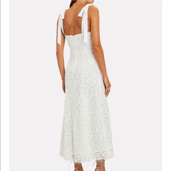 Jonathan Simkhai Lace Bustier Midi Dress Size 6 - Picture 4 of 15